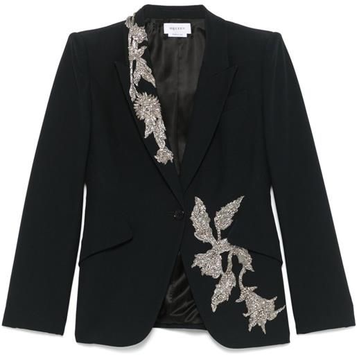 Alexander McQueen blazer con decorazione - nero