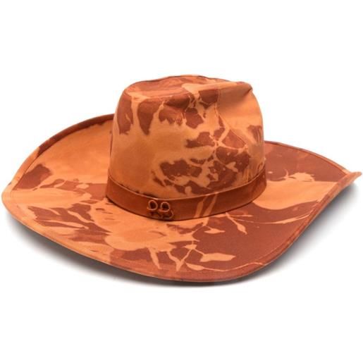 Ruslan Baginskiy cappello acid tie dye in stile cowboy - arancione