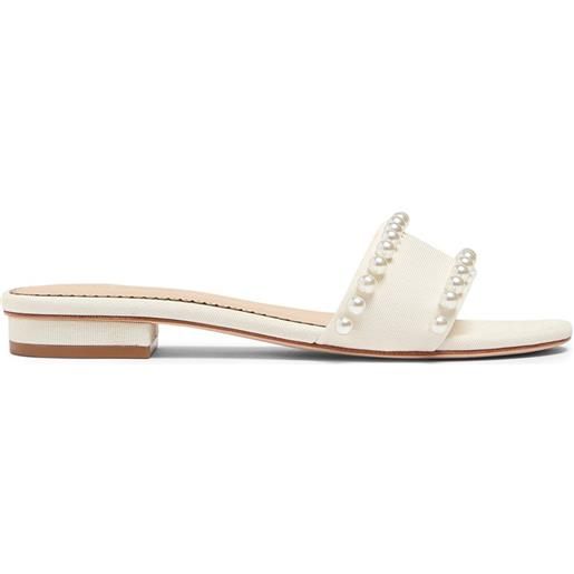 Cinq A Sept sandali slides finley - bianco