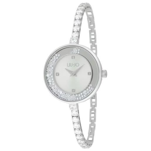 Liu Jo dancing gala tlj2345 orologio da donna in acciaio con cristalli girevoli al quadrante e cinturino sottile ricoperto di cristalli