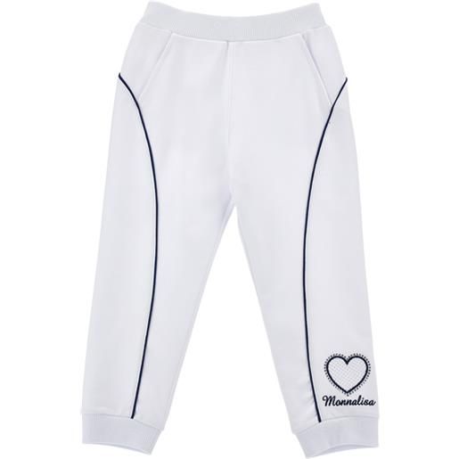Monnalisa jogger bicolor con cuore strass