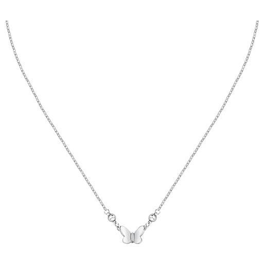 Morellato collana donna in acciaio con farfalla, collezione talismani - saun31