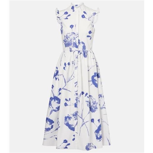 Erdem abito midi in popeline di cotone