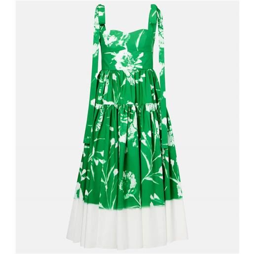 Erdem abito midi in popeline di cotone