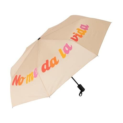 Fisura - ombrello pieghevole originale cazzo di pioggia nero. Modello automatico per donna. Facile da trasportare. Robusto e ideale per affrontare il maltempo. Diametro aperto: 96 cm. 