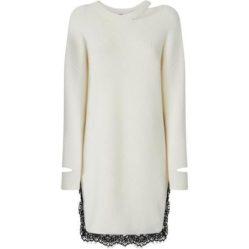 Pinko abito corto in maglia con pizzo