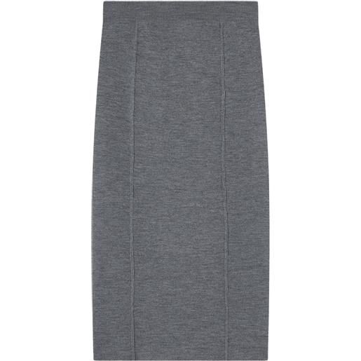 Pinko gonna a matita in maglia di lana