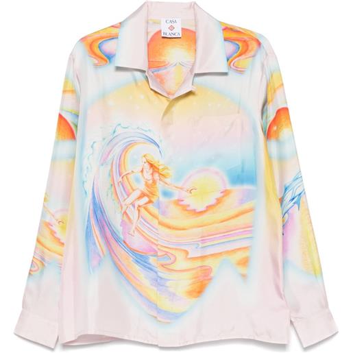 Casablanca camicia psychedelic nirvana - rosa