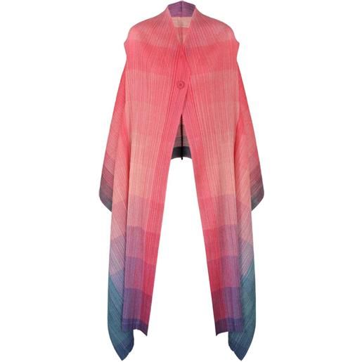Pleats Please Issey Miyake gilet con bottoni - rosa