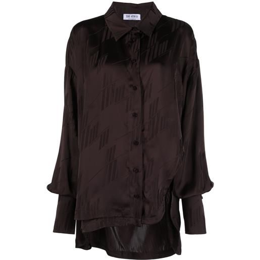 The Attico camicia diana asimmetrica con dettaglio cut-out - marrone