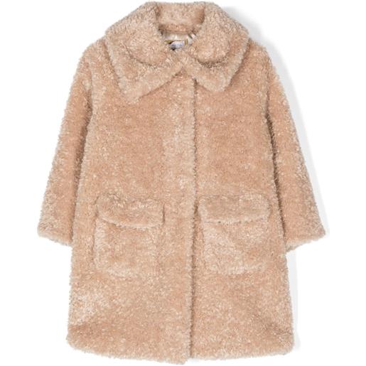 Monnalisa cappotto in finto shearling - toni neutri