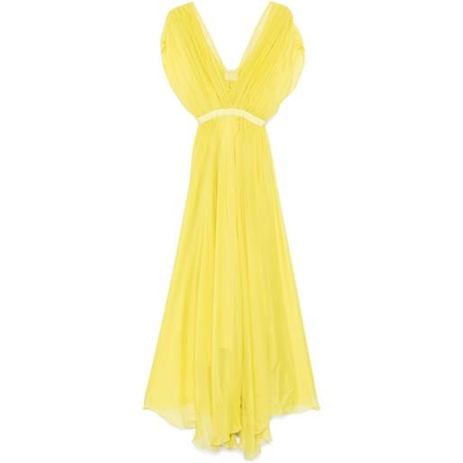 Forte Forte abito lungo in seta - verde