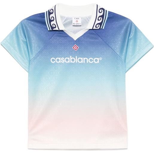 Casablanca t-shirt con monogramma - blu