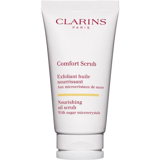 Clarins comfort scrub - olio esfoliante nutriente con microcristalli di zucchero 50 ml