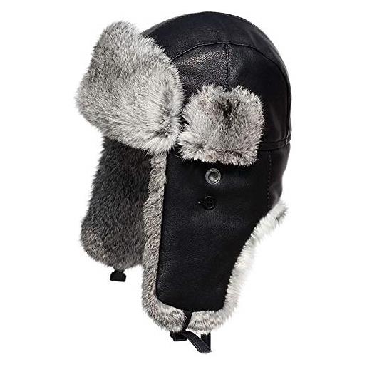 DongBao cappellino da aviatore da donna/uomo in pelle, cappello da cacciatore, trappola trooper dell'orecchio