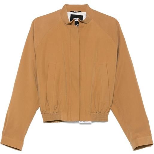 GCDS bomber sartoriale crop - marrone