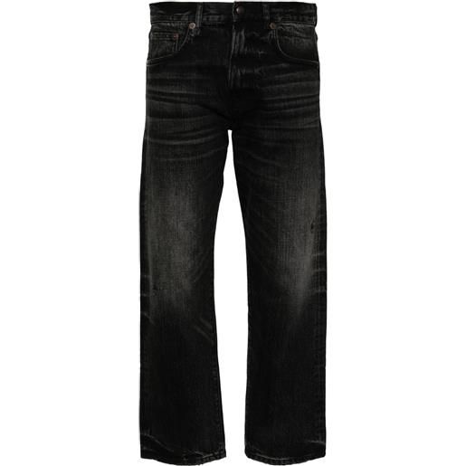 R13 jeans crop a vita alta - nero