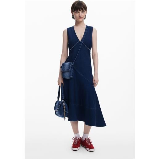 Desigual abito midi di jeans asimmetrico