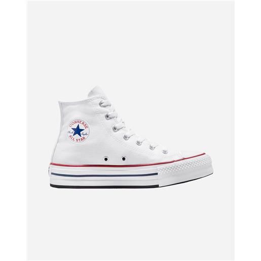 Converse chuck taylor all star eva lift plat gs jr - scarpe sneakers - bianco