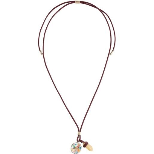 Chloe chloã© collana jemma in pelle e quarzo