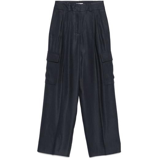Peserico cargo con pieghe - blu