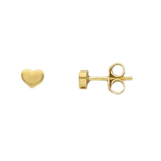 ORO&CO orecchini bimbo a lobo a cuore in oro giallo