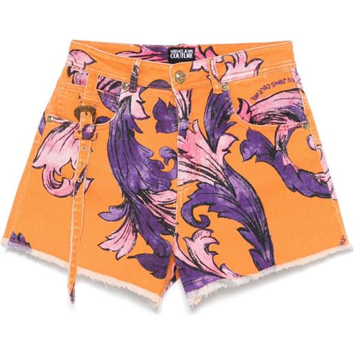 Versace Jeans Couture shorts outline barocco - arancione