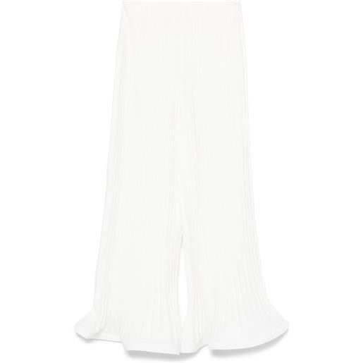 Rowen Rose pantaloni crop con pieghe - bianco