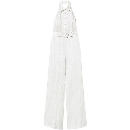 TWINSET tuta intera con scollo posteriore - bianco