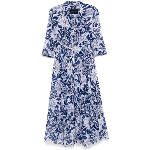 Samantha Sung abito aster midi - blu
