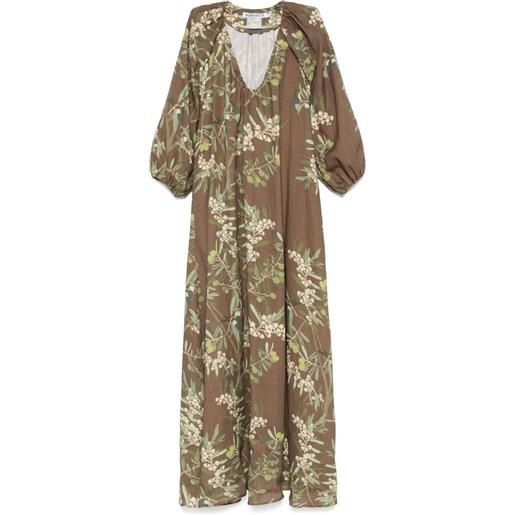 Bernadette abito lungo georgio - verde