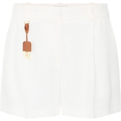 Elisabetta Franchi shorts in gabardine - bianco