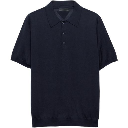 Prada polo in maglia - blu