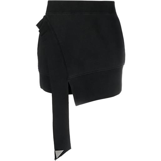 The Attico gonna a matita asimmetrica - nero