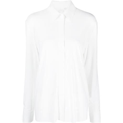 Norma Kamali camicia con spacco sulle maniche - bianco