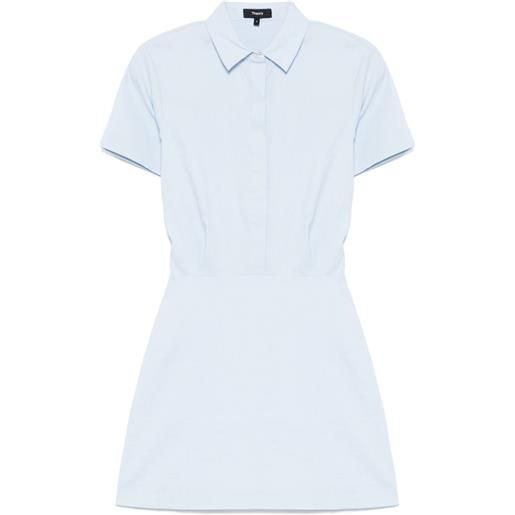 Theory abito svasato a maniche corte - blu