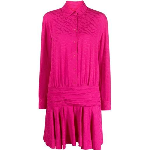 PINKO chemisier con logo jacquard - rosa