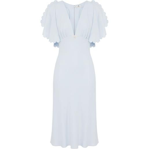 Elisabetta Franchi abito midi in crêpe - blu