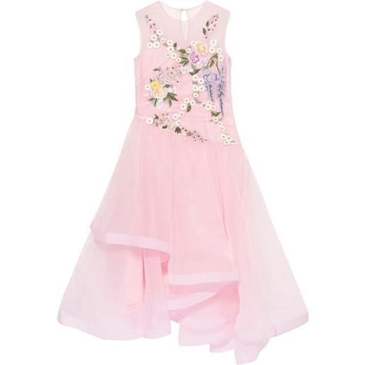 MAISON AVA abito con ricamo a fiori - rosa