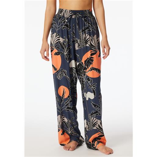 Schiesser pantalone pigiama donna 100% viscosa fantasia schiesser 181198