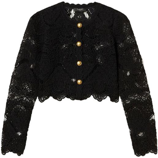 TWINSET giacca all'uncinetto - nero