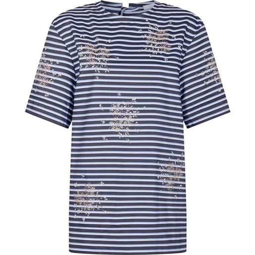 Rabanne t-shirt a righe - blu