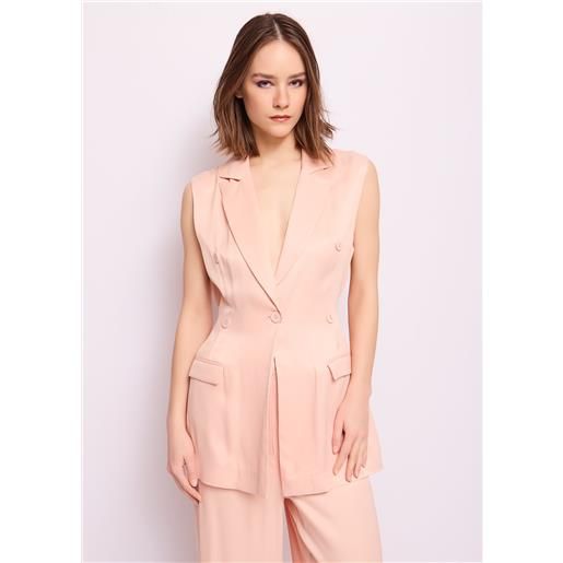 Denny Rose gilet lungo in raso