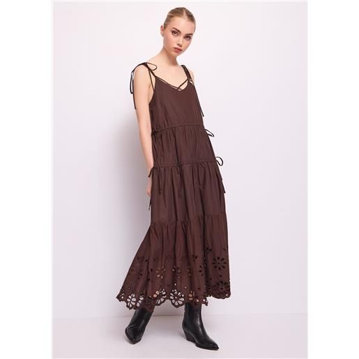 Denny Rose abito marrone in misto cotone