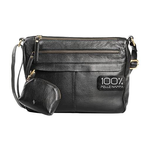 Dolyues Pochette da donna in pelle con cerniera, multifunzionale, da viaggio, vacanza, Axolotl Cherry Blossom, Taglia unica