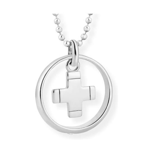 fish collana per bambini con ciondolo a croce in argento 925 per ragazze e ragazzi