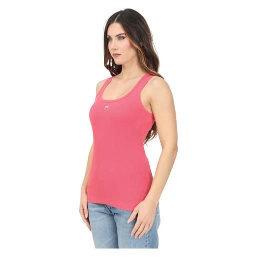 Pinko canotta corallo da donna con logo love birds l