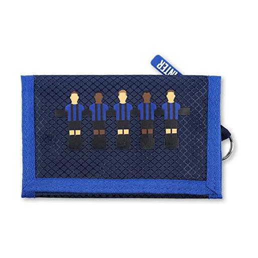 Inter portafogli calcio balilla, blu, bambini e ragazzi