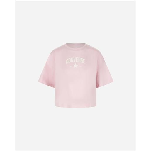 Converse logo boxy w - t-shirt - donna - rosa