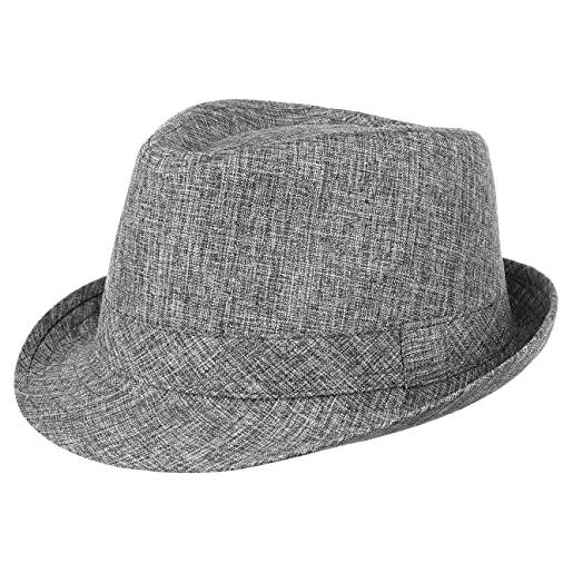 LIPODO cappello classic melange trilby donna/uomo - da musicista fedora estate primavera/estate - m (57-58 cm) grigio